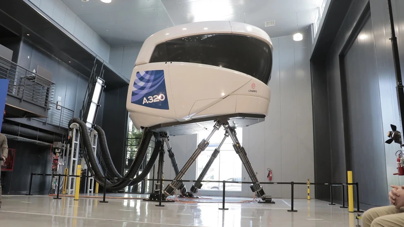El simulador L3Harris �Reality Seven� en las instalaciones del ACTC (foto Airbus Chile).